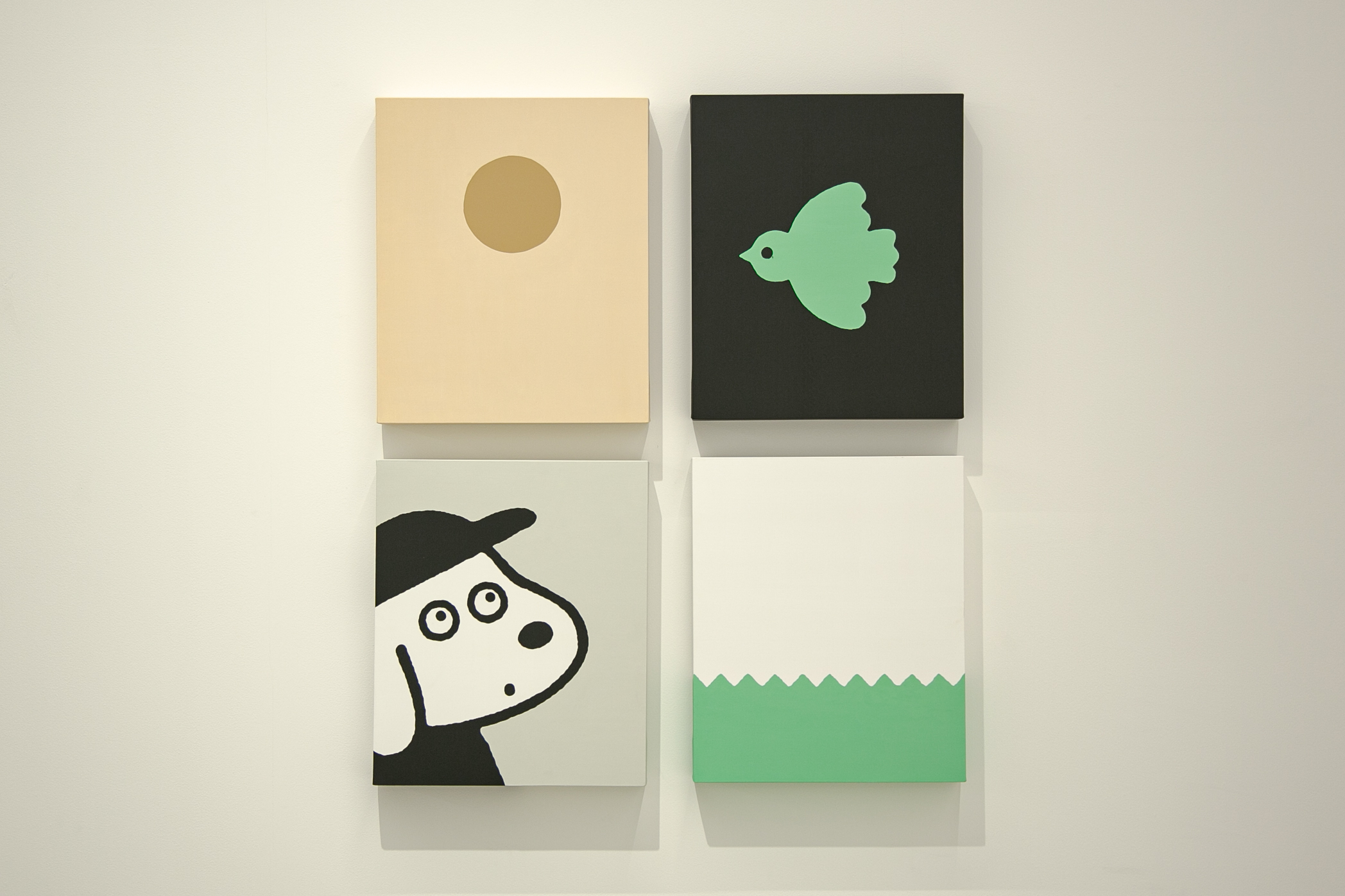 DD-One day 4, 455×380mm×4, acrylic on canvas, 2021