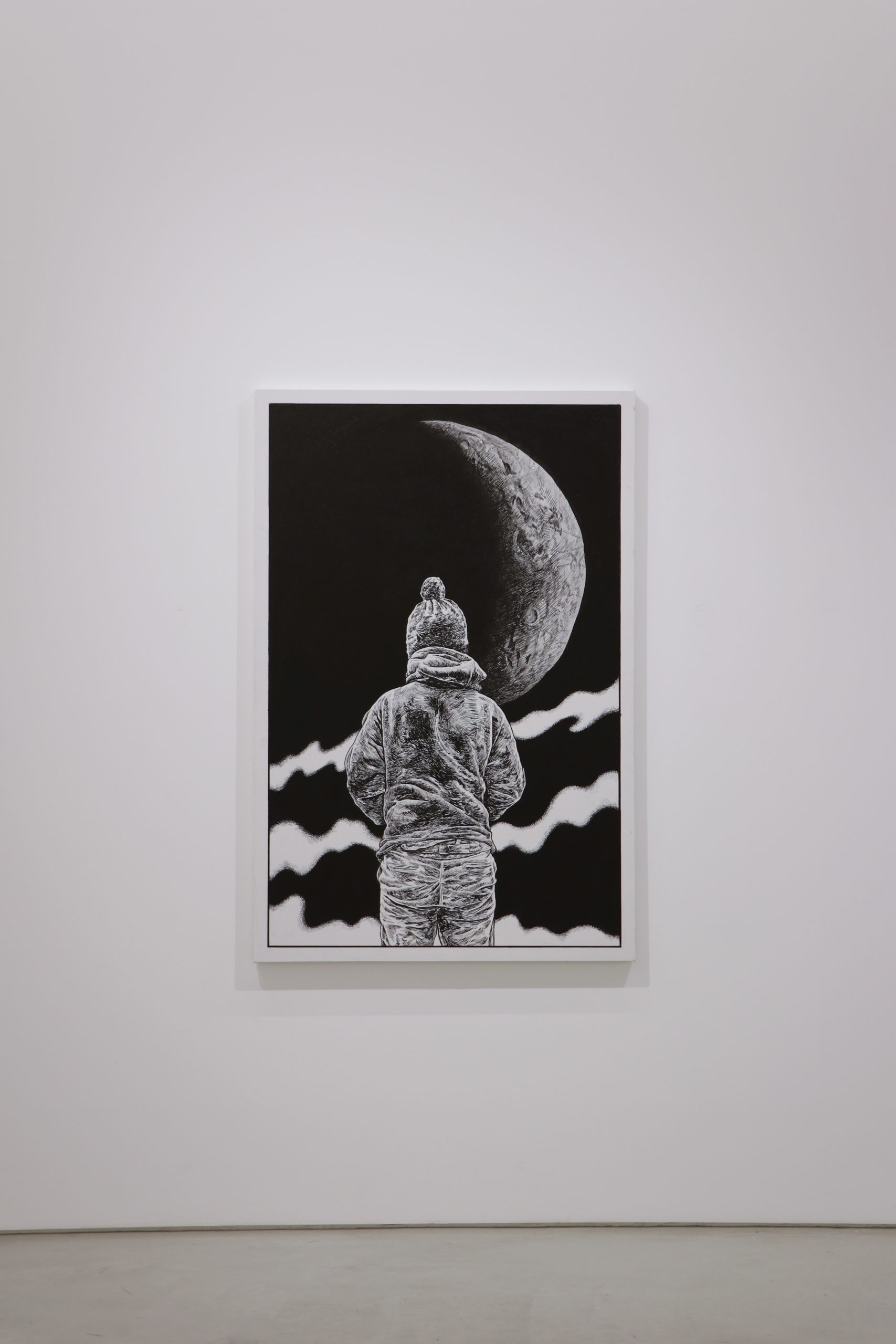 Kenichi Obana '夜道', ink on canvas, 1455 × 970 mm, 2022