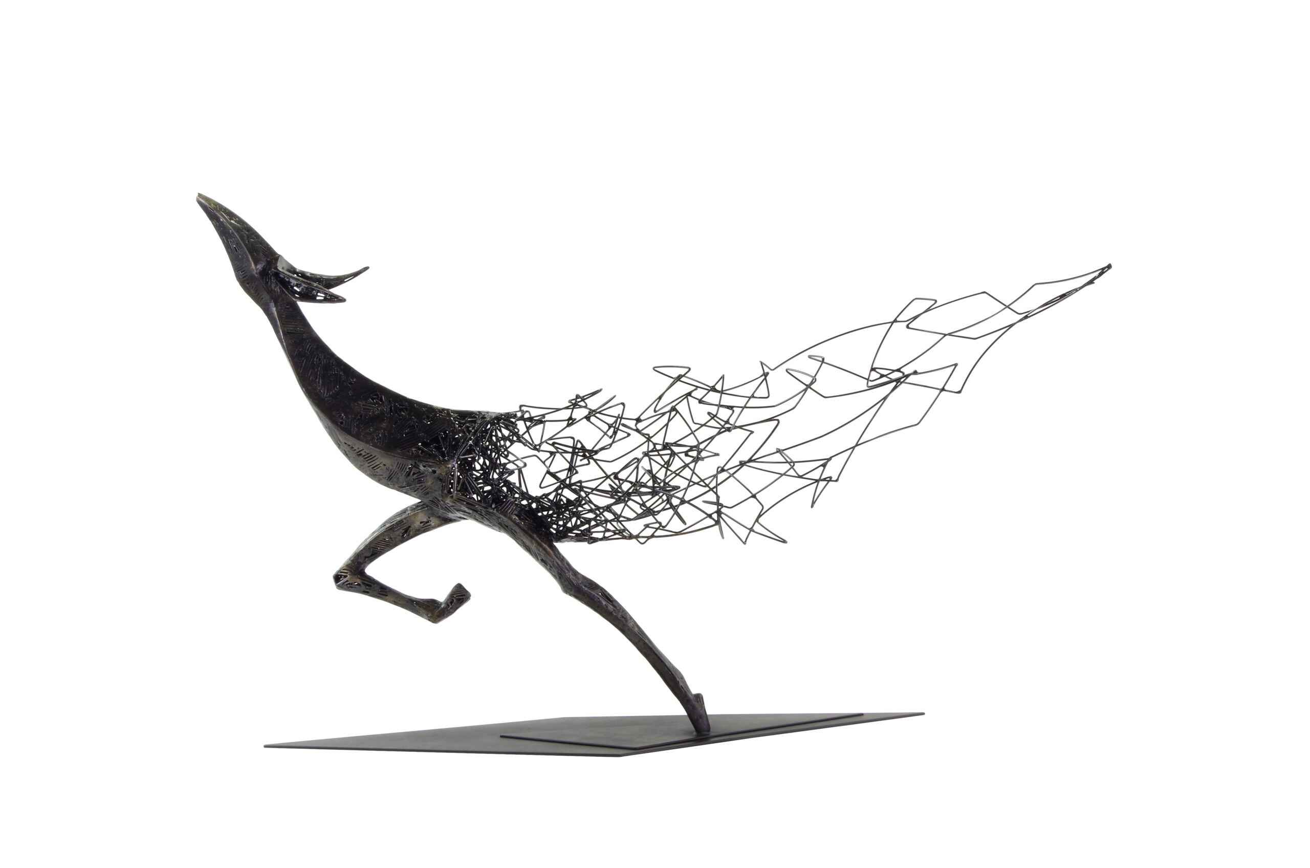 《Freed stars》Iron, urethane and acrylic paint, h840mm w1380 × 300mm