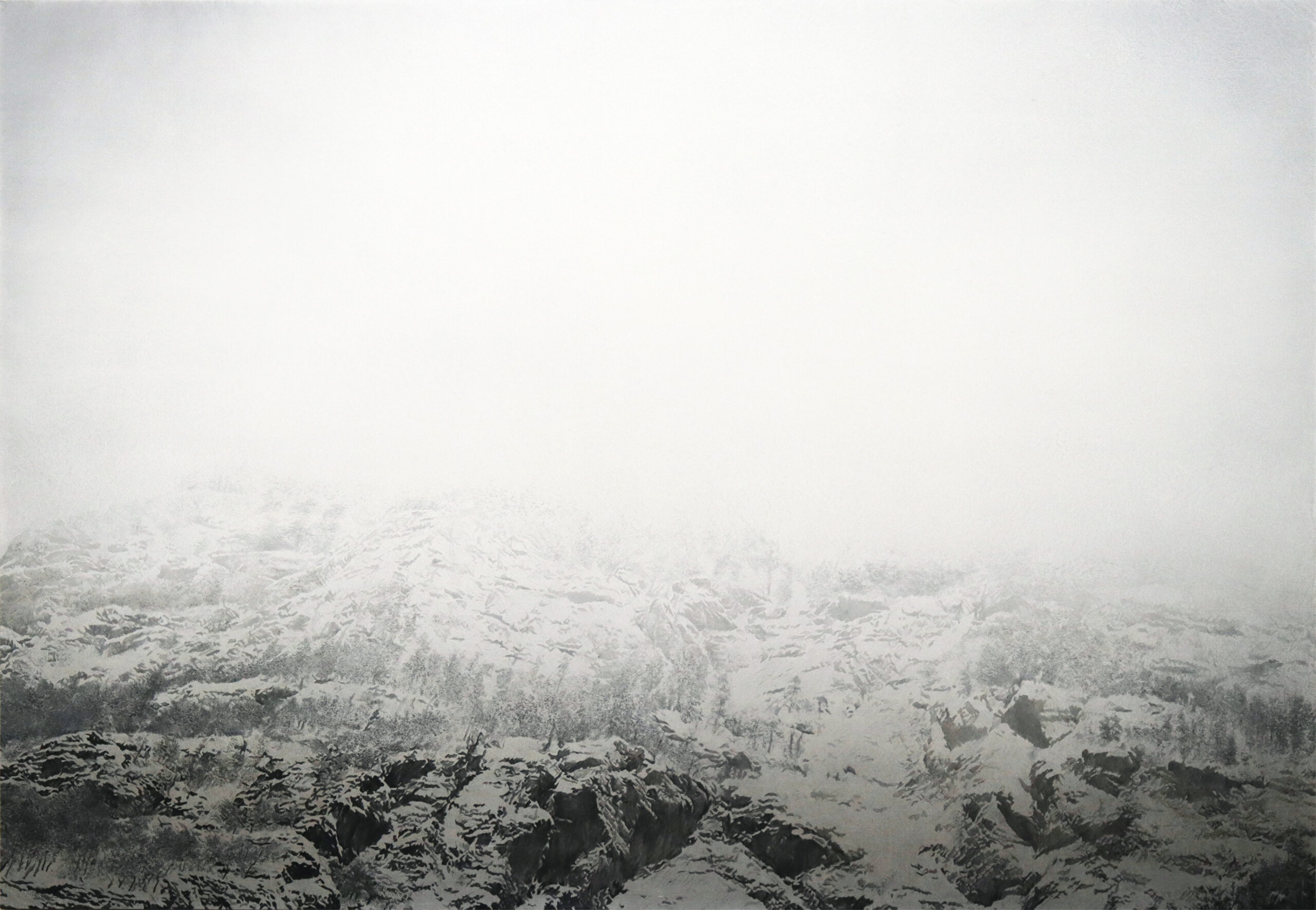 《 Air 》Mineral pigments on paper、1120x1620mm